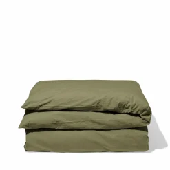 Housse de couette en percale de coton - Vert Camouflage