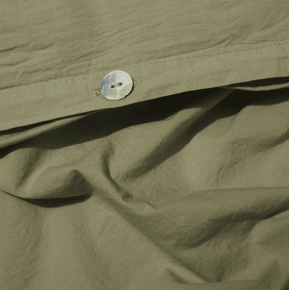 Housse de couette en percale de coton - Vert Camouflage