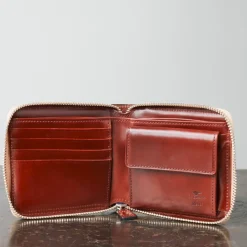Il Bussetto x Merci - Portefeuille Bi-Fold Zip - Bordeaux
