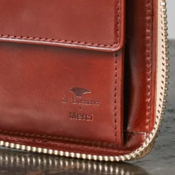Il Bussetto x Merci - Portefeuille Bi-Fold Zip - Bordeaux