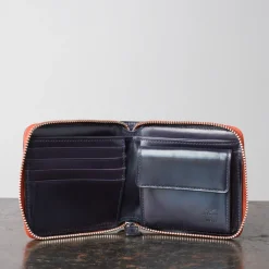 Il Bussetto x Merci - Portefeuille Bi-Fold Zip - Bleu