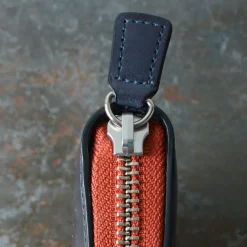 Il Bussetto x Merci - Portefeuille Bi-Fold Zip - Bleu