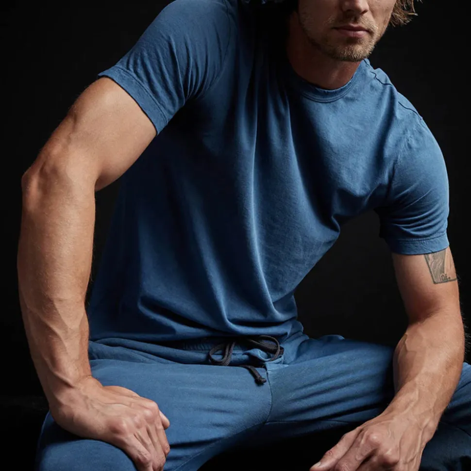 James Perse - T-Shirt S/S Crew Neck - Lake Pigment