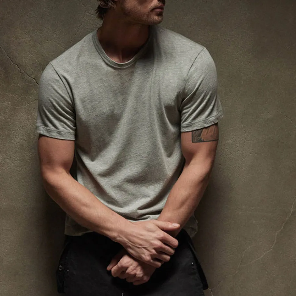 James Perse - T-Shirt S/S Crew Neck - Gris