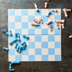 Jeu Échecs Bleu / Blanc graphique