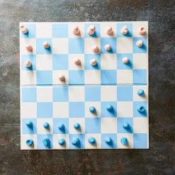 Jeu Échecs Bleu / Blanc graphique