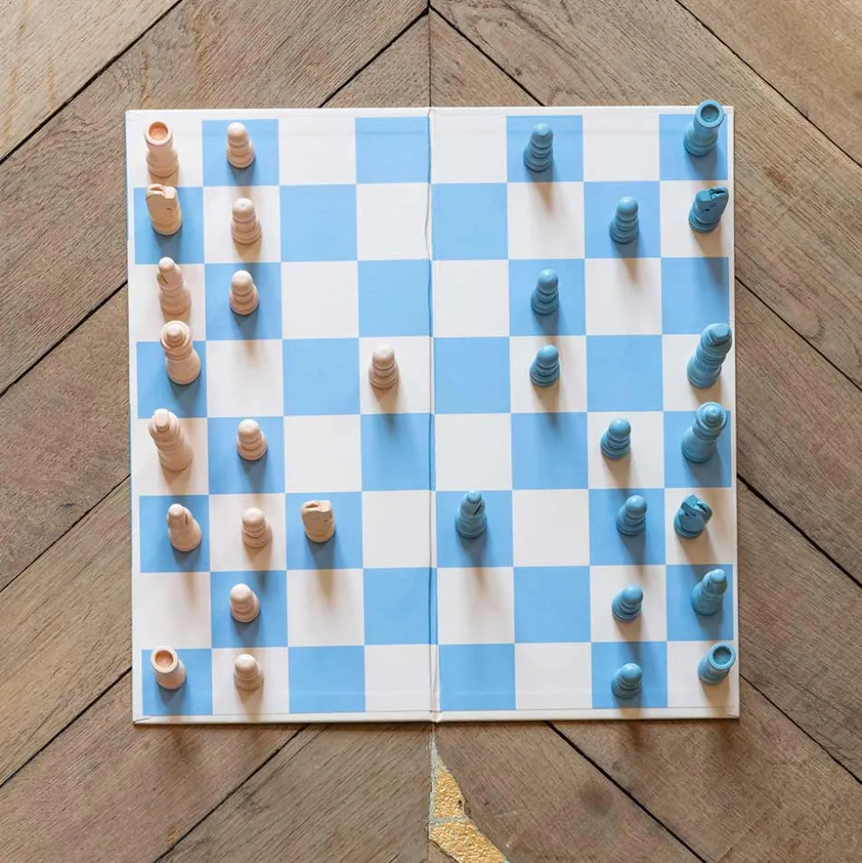 Jeu Échecs Bleu / Blanc graphique