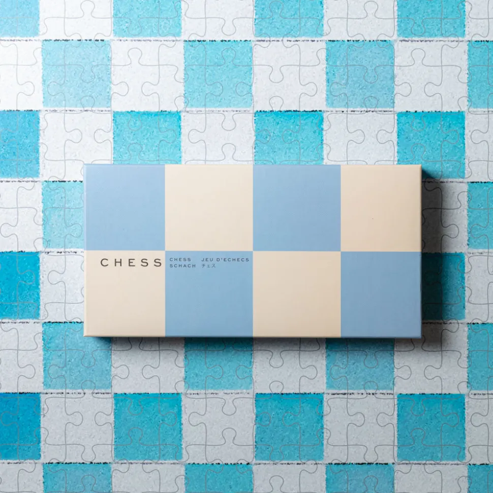 Jeu Échecs Bleu / Blanc graphique