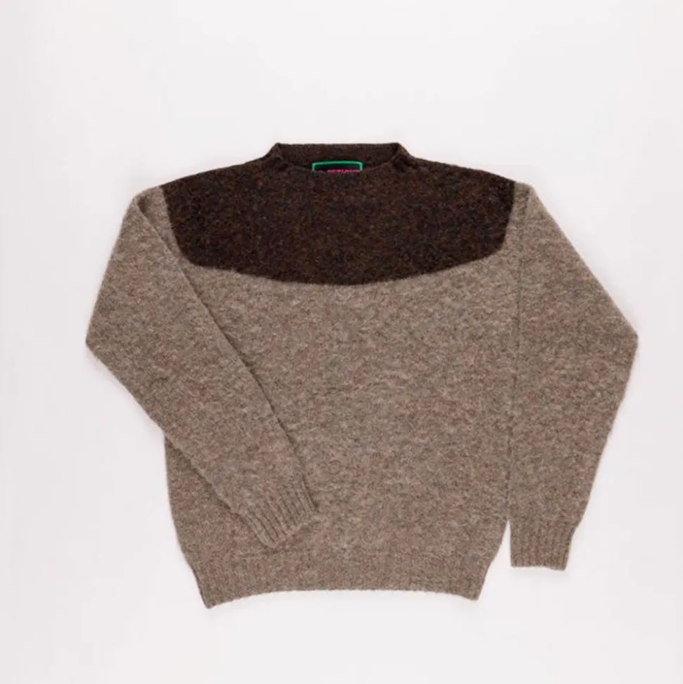 La Fetiche - Pull Penelope - Gris & Marron