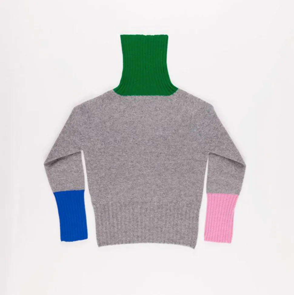 La Fetiche - Pull polo Rudimini - Gris