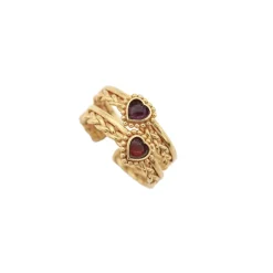 LA2L - Bague Sacha - Coeur Tréssé Amethyste
