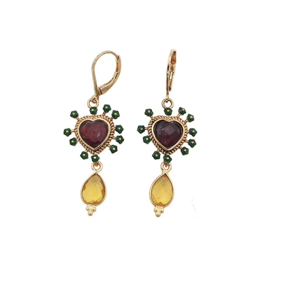 LA2L - Boucles d'oreilles Sacha Exvoto - Vert