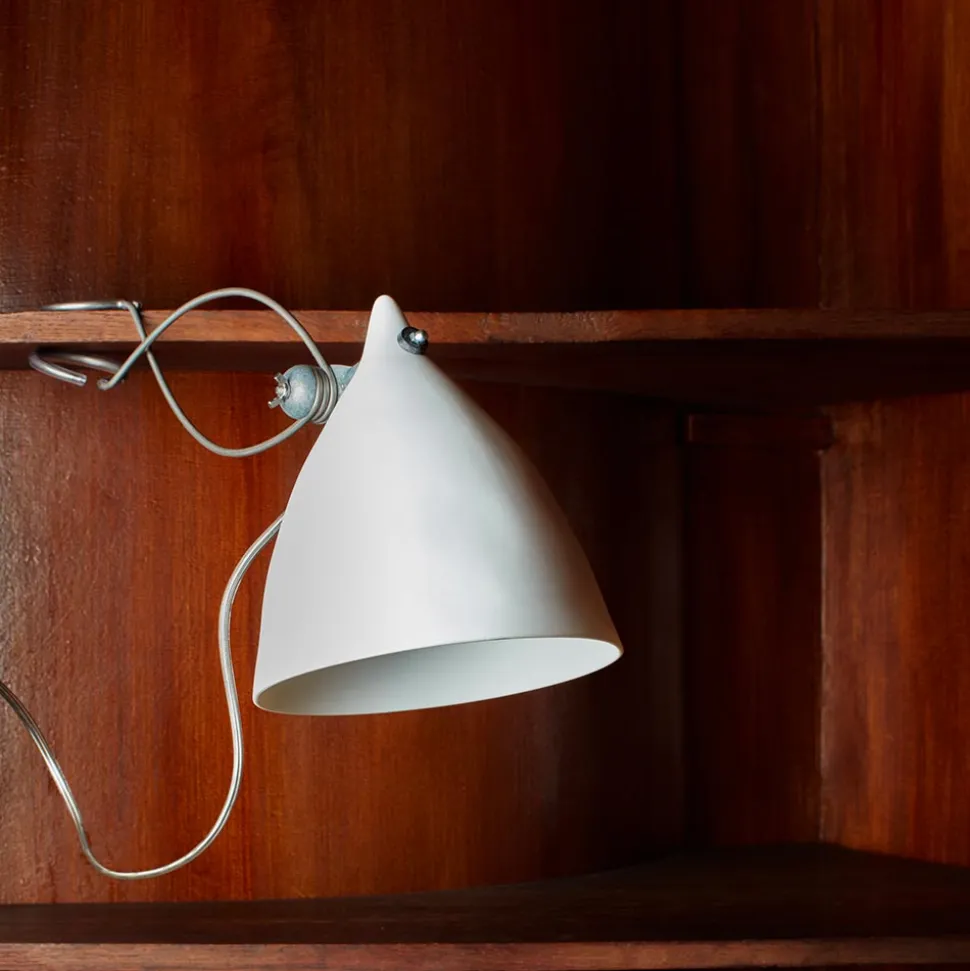 Lampe pince Cornette en porcelaine - Mate
