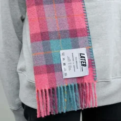 Later - Echarpe Tartan - Rose