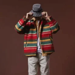 Later - Veste Inca - Rouge