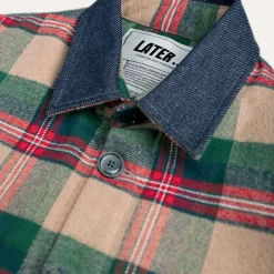 Later - Veste Matelassée - Vert/Rouge