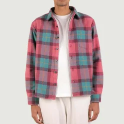 Later - Veste Surchemise - Bleu/Rose