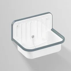 Lavabo acier bordure noir