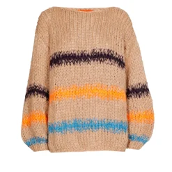Les Tricots D'o - Pull Rayé - Camel