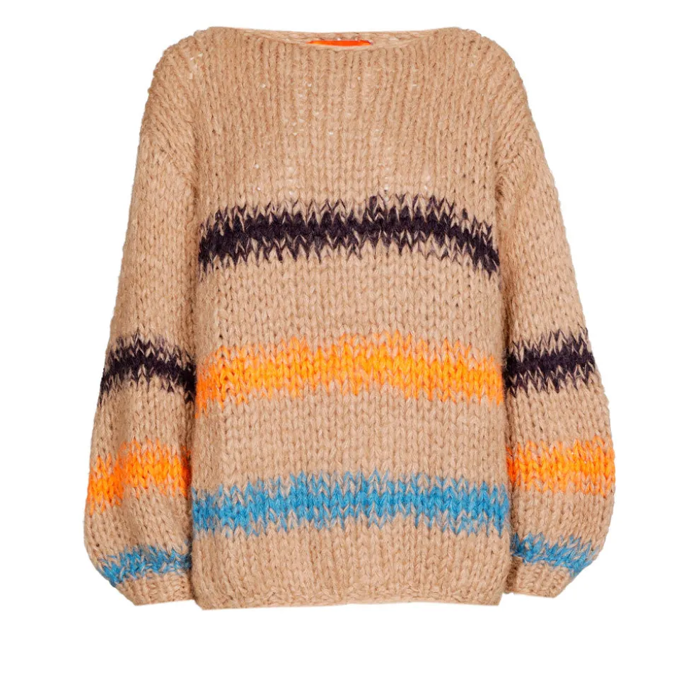 Les Tricots D'o - Pull Rayé - Camel