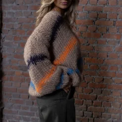 Les Tricots D'o - Pull Rayé - Camel