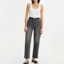 Levi's - Jeans Droit Ribcage Ankle - Gris