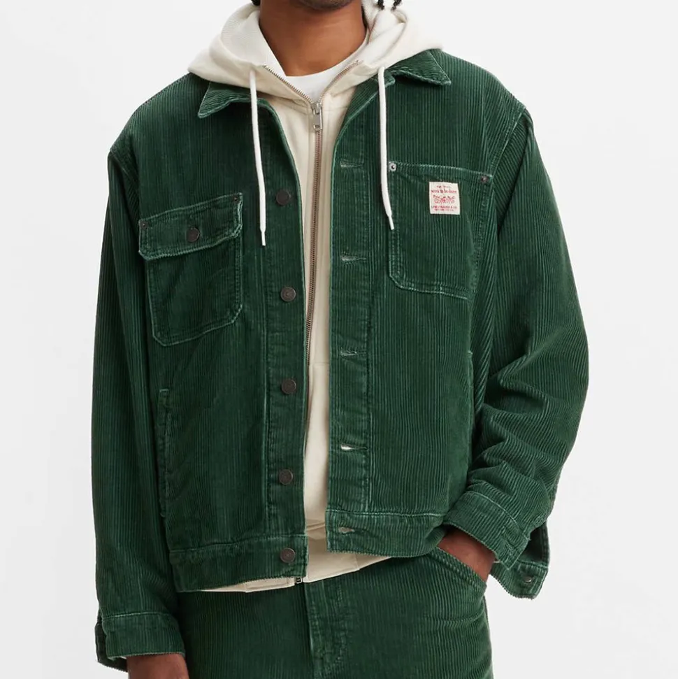 Levi's - Veste Trucker Velours Sunrise - Vert