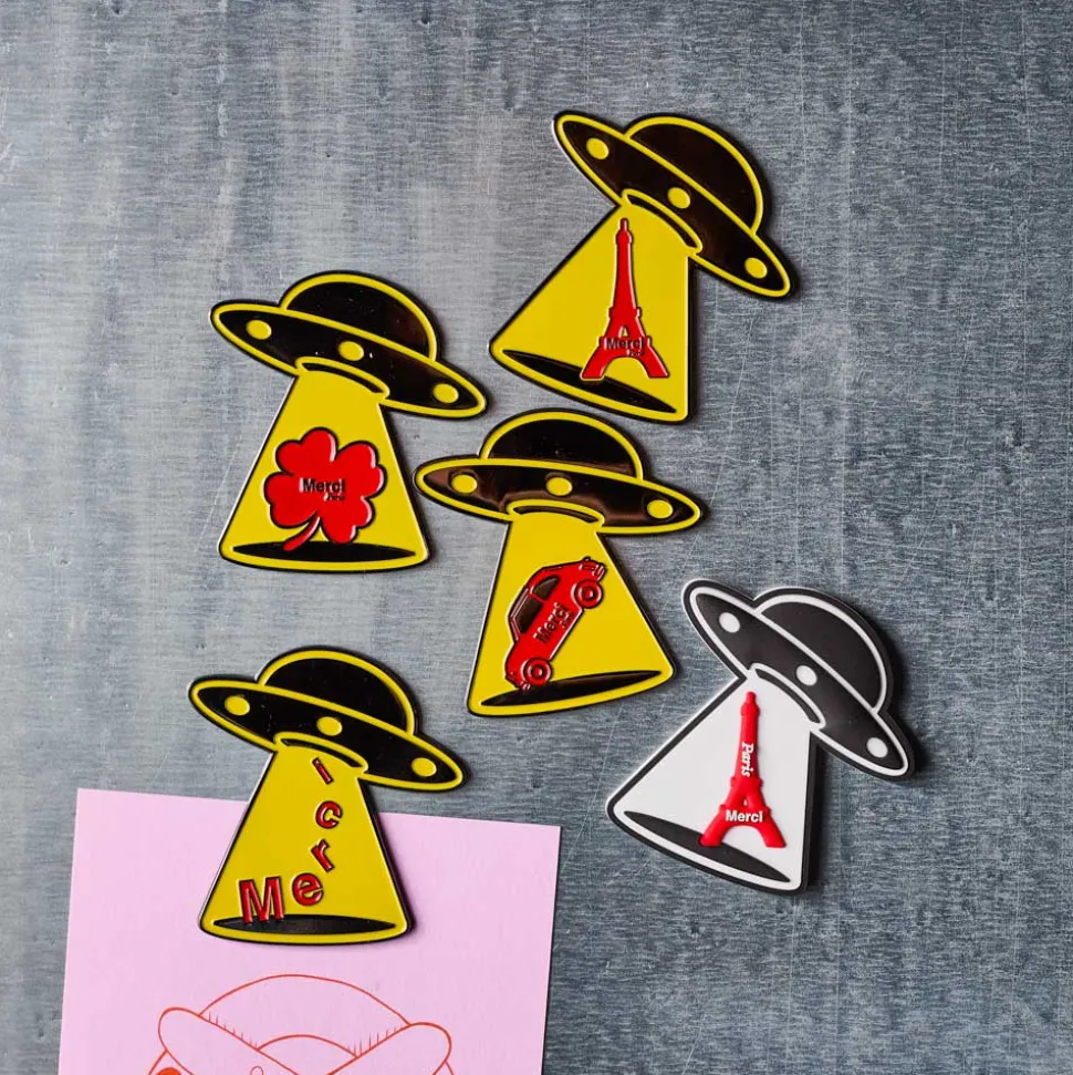 Magnet en métal Merci UFO - Merci