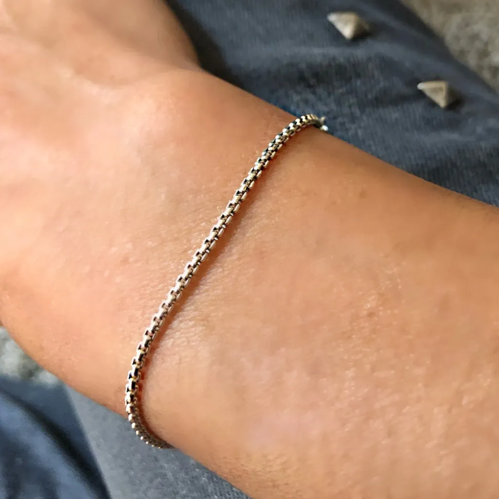 Mara Scalise - Bracelet Thin Box Chain - Silver