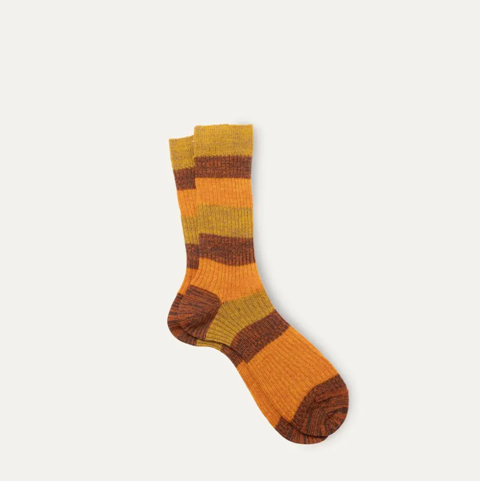 Maria La Rosa - Chaussettes rayés - Marron