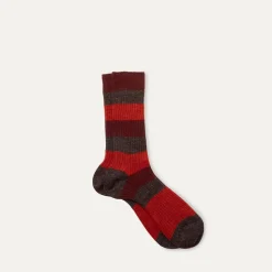 Maria La Rosa - Chaussettes rayés - Rouge