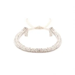 Marie Laure Chamorel - Bracelet n°183 - Blanc & Argent