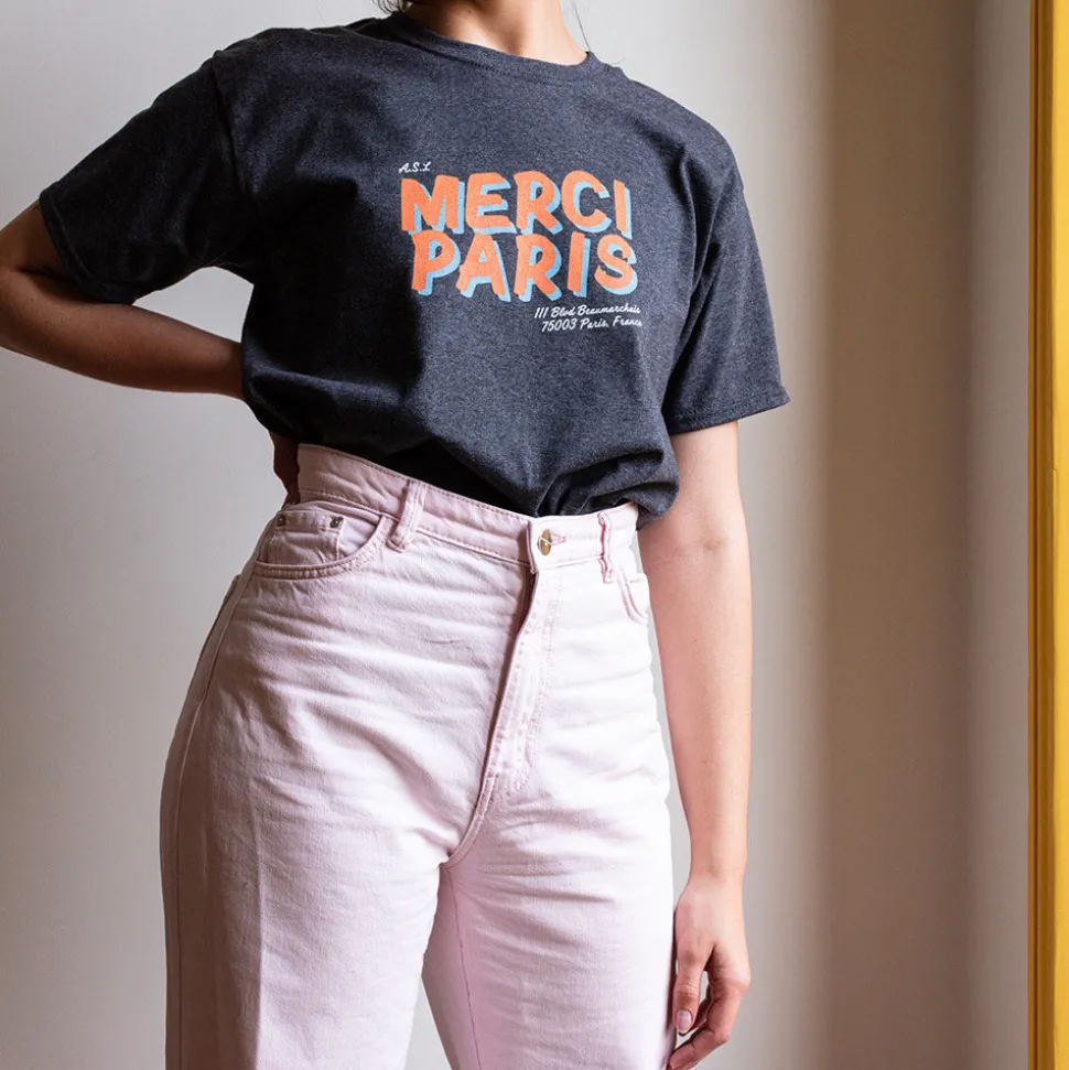 Merci - T-shirt unisexe - Gris Foncé