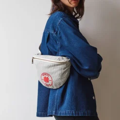 Merci - Banane en canvas - Rayures Bleu