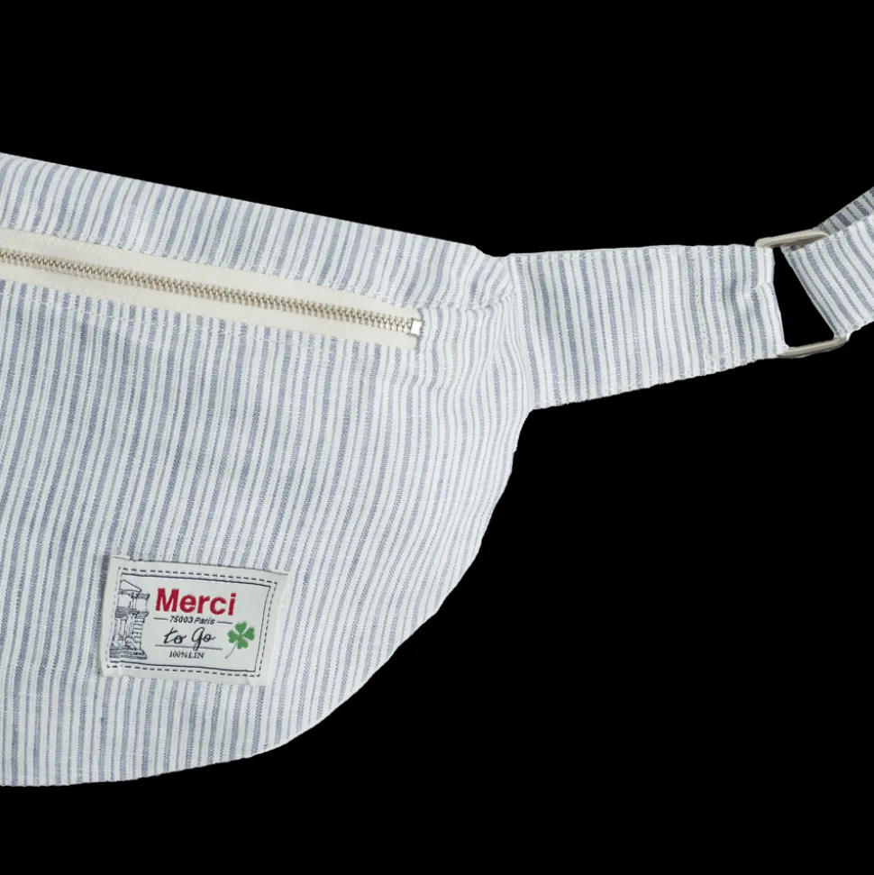 Merci - Banane To Go en lin - Rayures Chemise Bleu de NÎmes