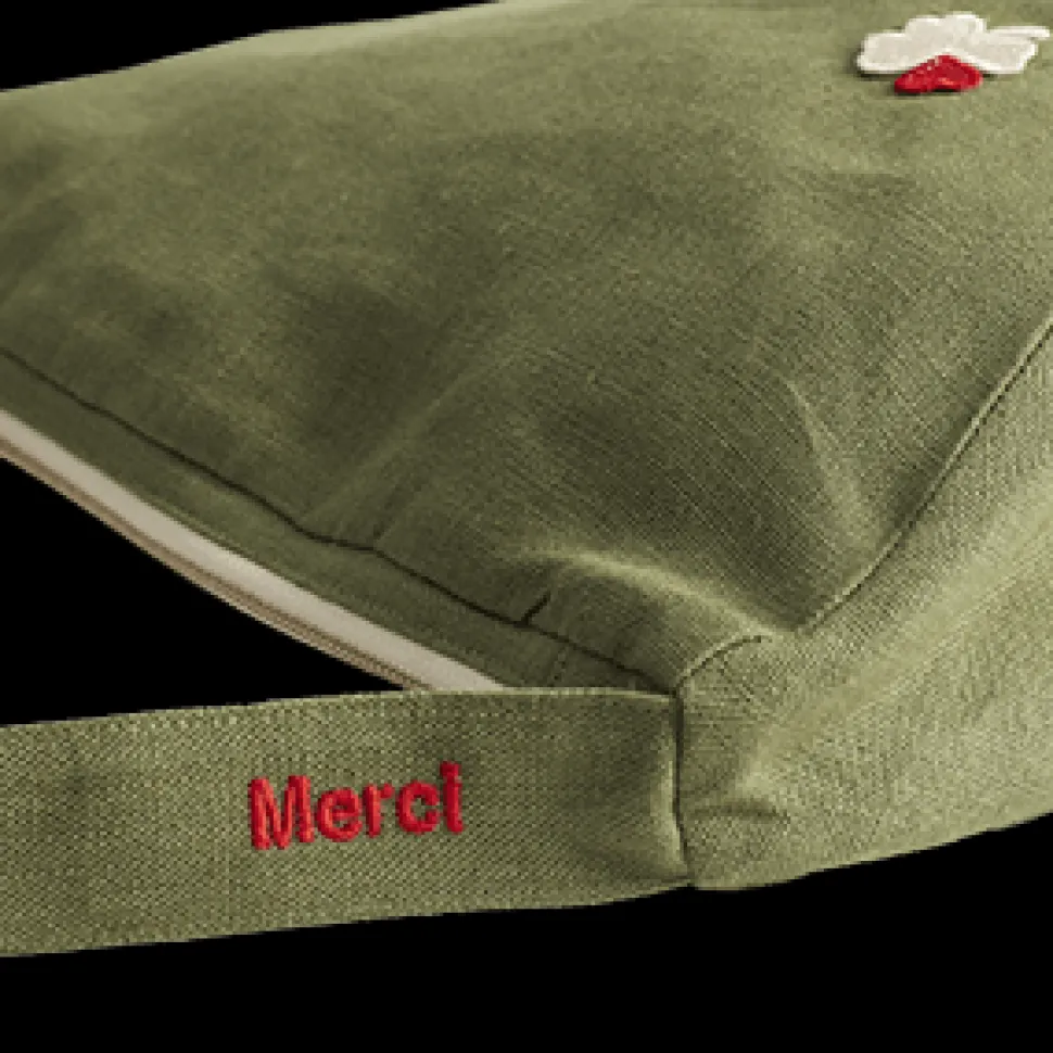 Merci - Banane Trèfle en lin - Vert d'Anduze