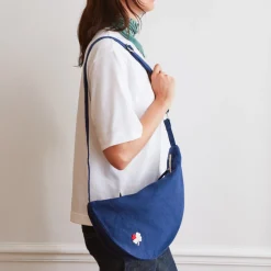 Merci - Banane Trèfle en lin - Bleu Shibori