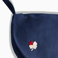 Merci - Banane Trèfle en lin - Bleu Shibori