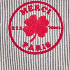 Merci - Besace en canvas - Rayures Bleu