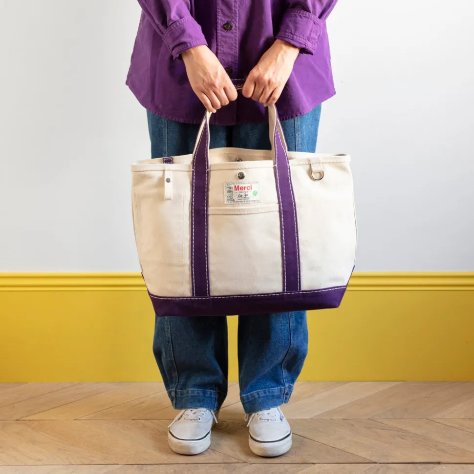 Merci - Cabas Candide en canvas - Violet