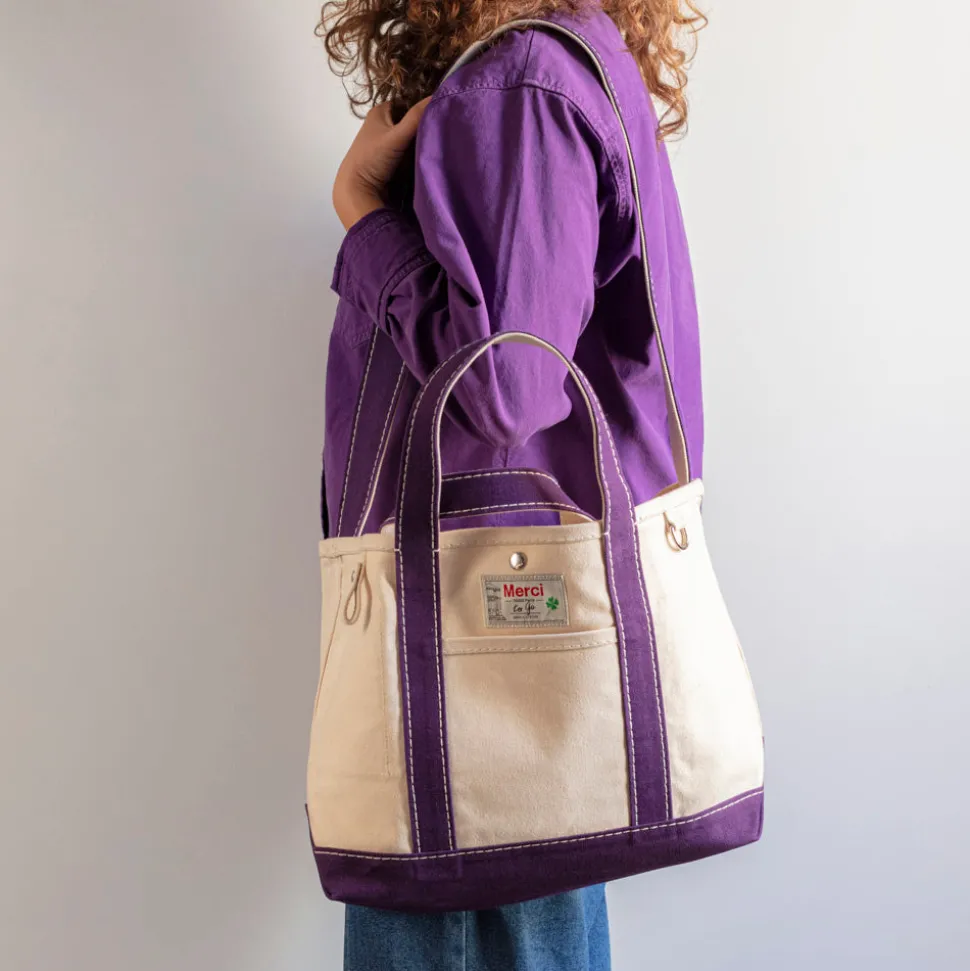 Merci - Cabas Candide en canvas - Violet