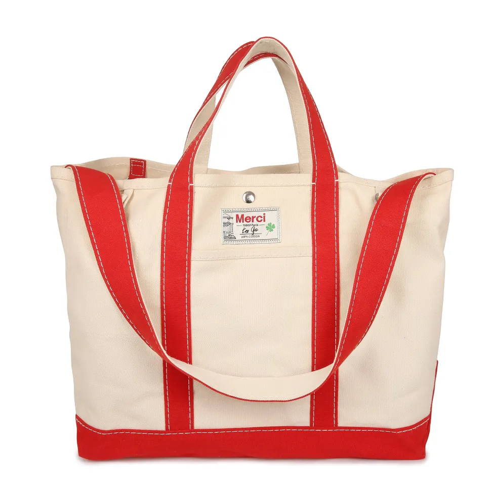 Merci - Cabas Candide en canvas - Rouge