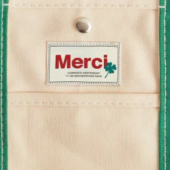 Merci - Cabas Candide en canvas - Vert