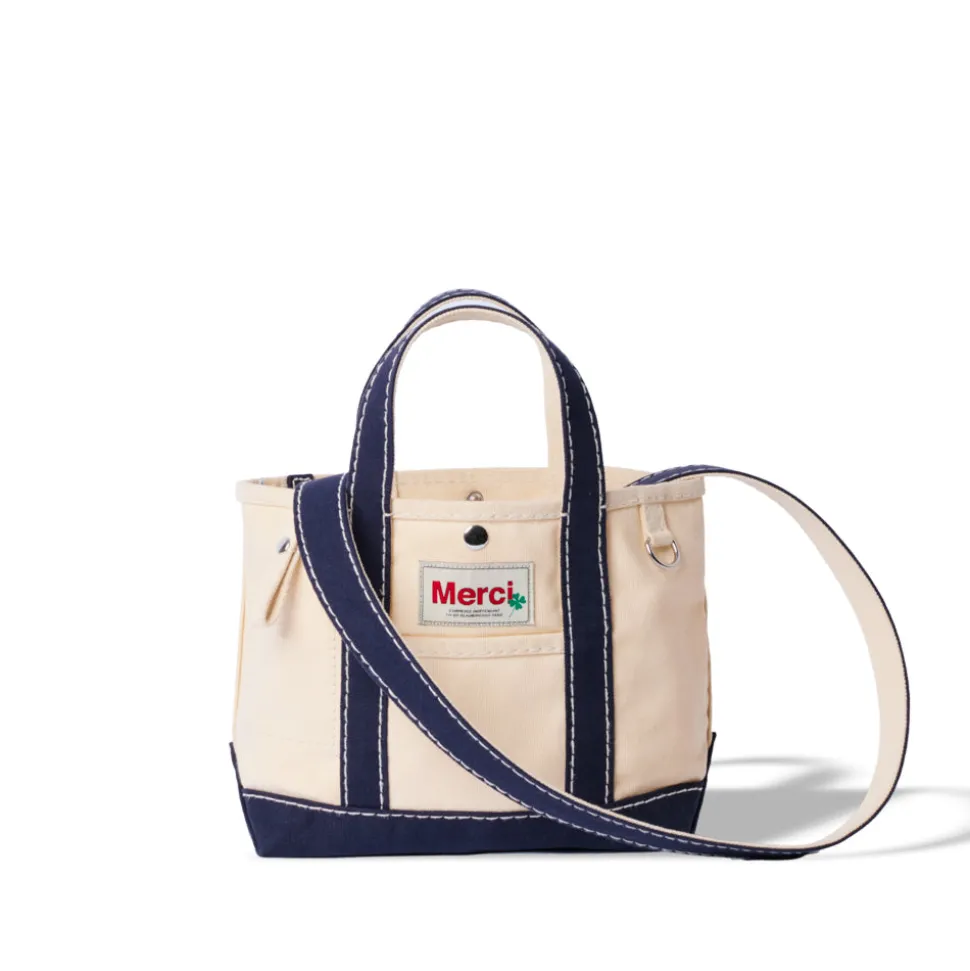Merci - Cabas Candide Mini en canvas - Marine