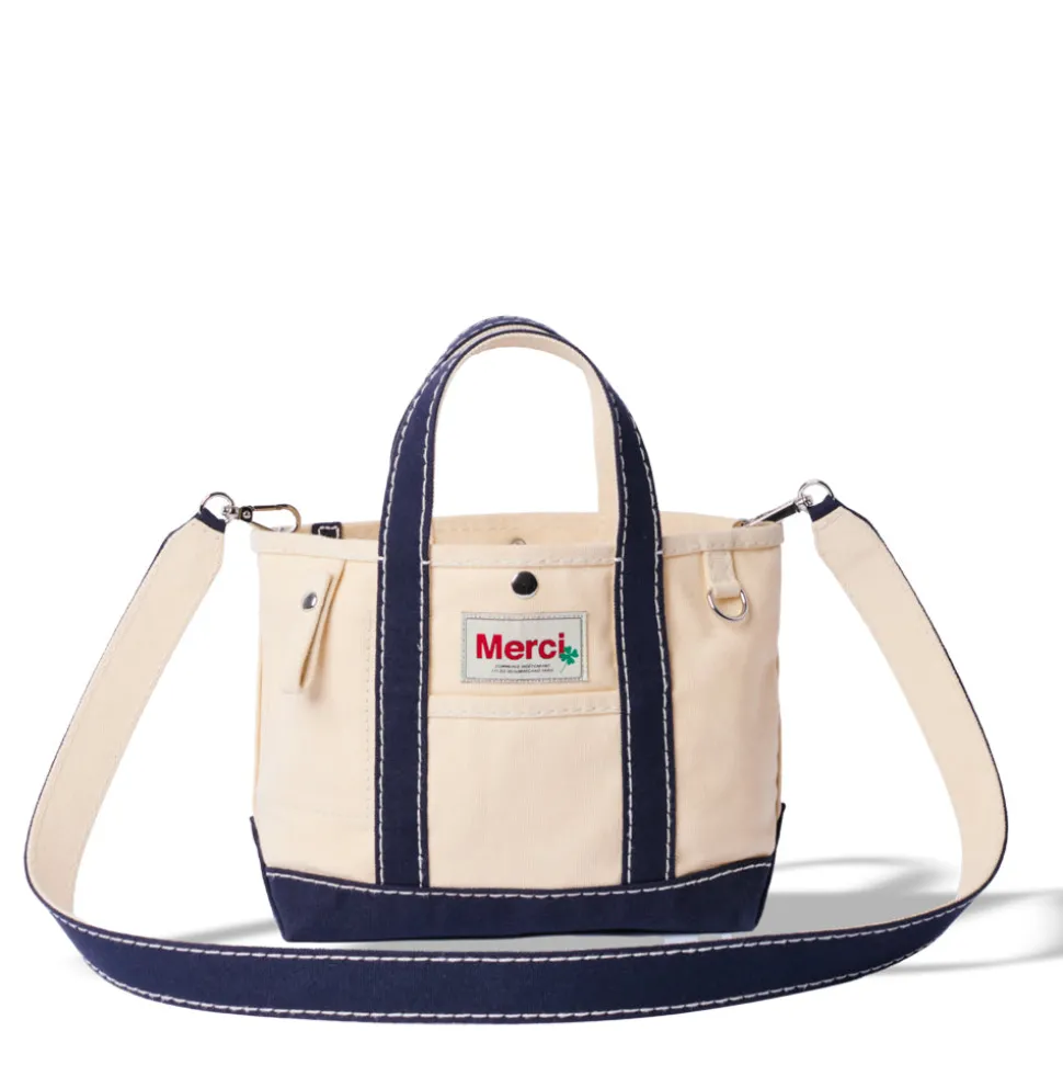 Merci - Cabas Candide Mini en canvas - Marine