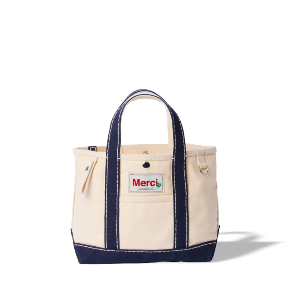 Merci - Cabas Candide Mini en canvas - Marine