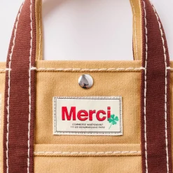 Merci - Cabas Candide Mini en canvas - Marron