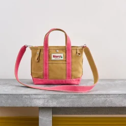 Merci - Cabas Candide Mini en canvas - Rose