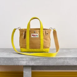Merci - Cabas Candide Mini en canvas - Jaune
