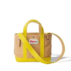 Merci - Cabas Candide Mini en canvas - Jaune